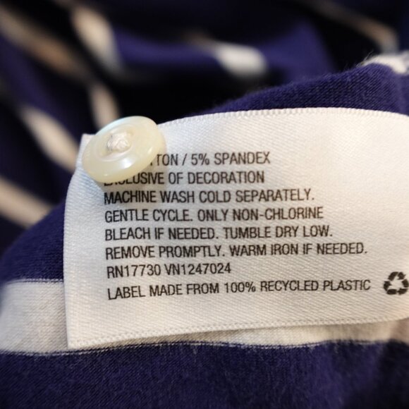 Vineyard Vines for Target Striped Polo Shirt Men’s Large Navy Blue White Whale - Picture 6 of 8